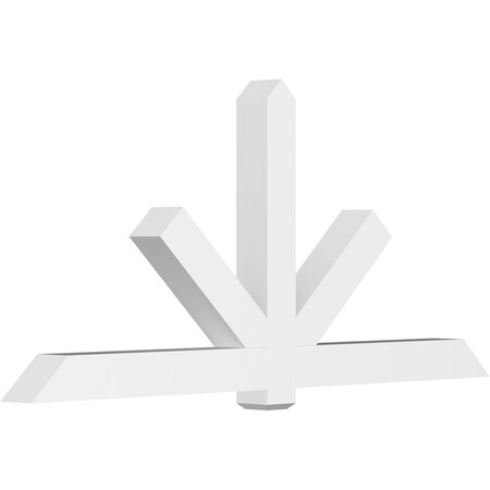 Ekena Millwork Kennewick Architectural Grade PVC Gable Bracket, 96"W x 44"H x 6"D x 6"F, 11/12 Pitch GBP096X44X0606KEN00